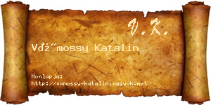 Vámossy Katalin névjegykártya