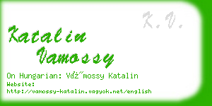 katalin vamossy business card